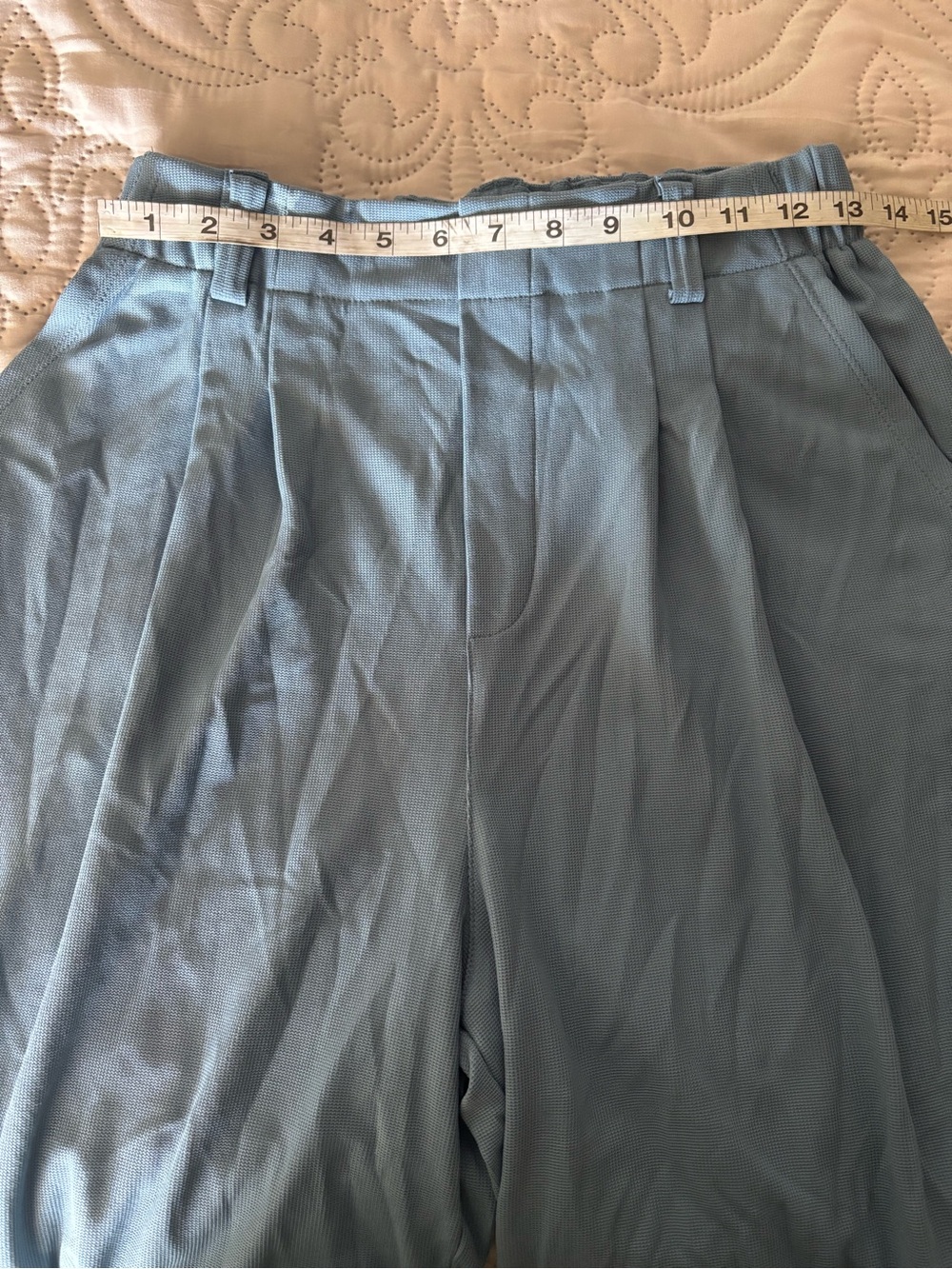 HALARA Wide Leg Pleated Pants in Dusty Blue - Picture 8 of 14